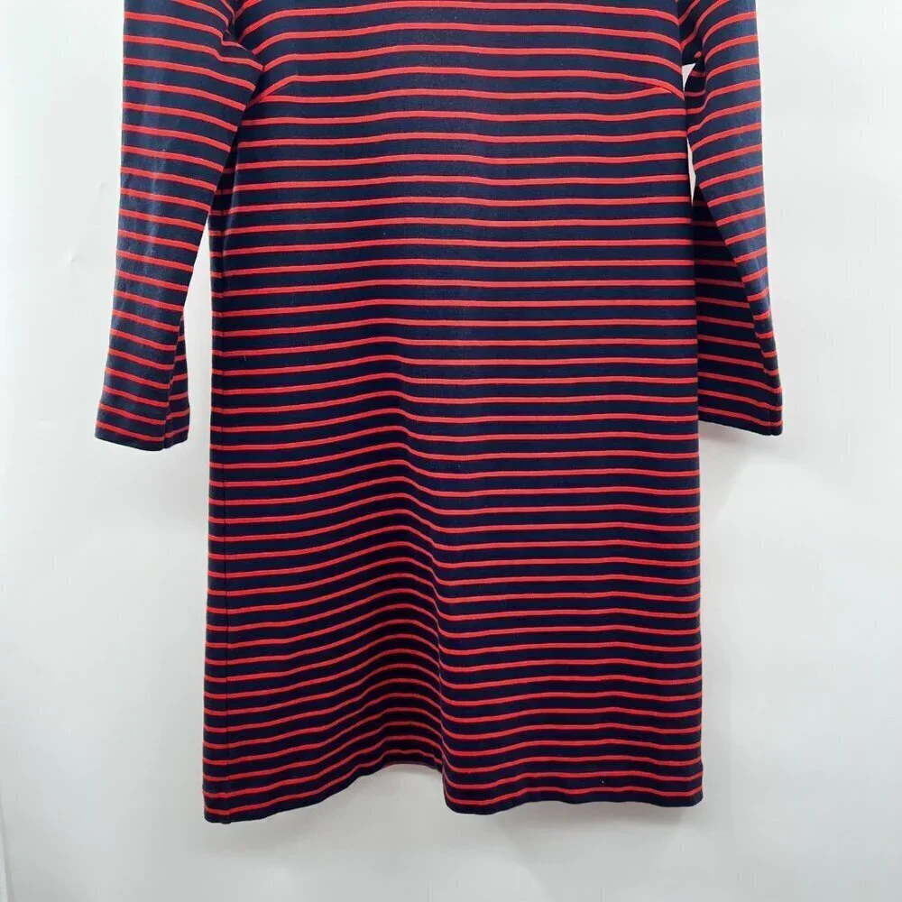 J.Crew Women's Striped Shift Dress Navy/Orange Size XS